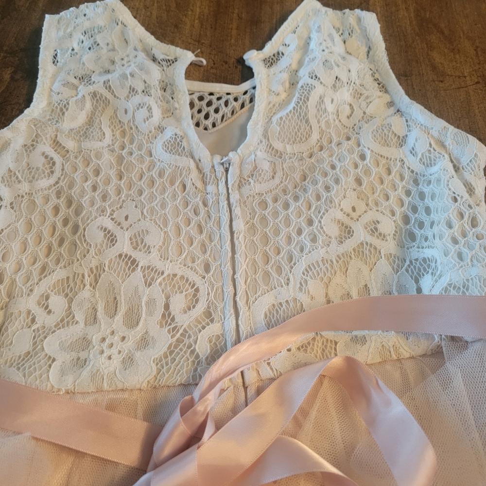 RHINESTONE LACE NYLON DRESS - Picture 5 of 11